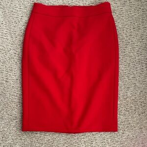 Ann Taylor Vibrant Red Pencil Skirt